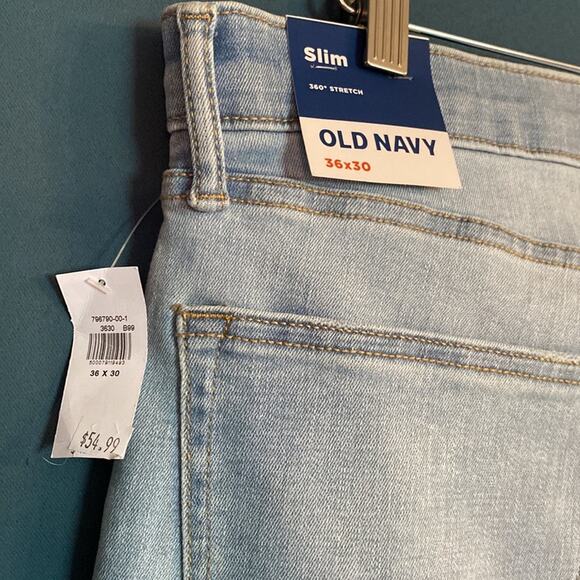 Old Navy Slim Fit 360 Degree Stretch Light Blue Jeans - Picture 10 of 15